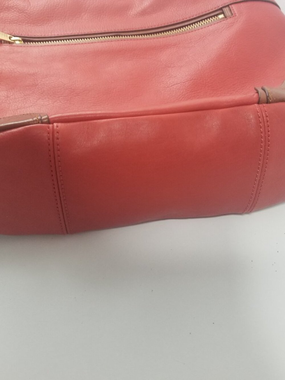 Lauren Ralph Lauren Slouchy Hobo Women's Large Red Leather Purse - Picture 3 of 14